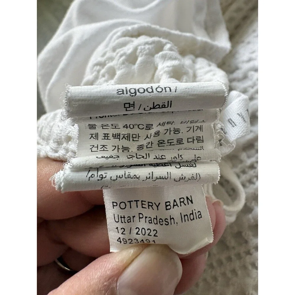 Pottery Barn Honeycomb Cotton Duvet Cover W/ Sham King/Cal King Pls Read Details